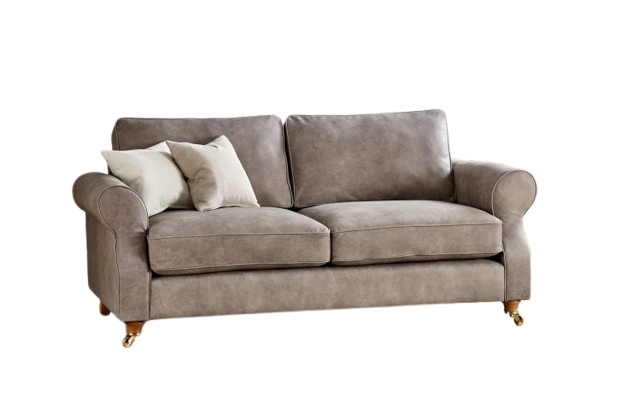 CH Churchill Traditional Leather Sofa