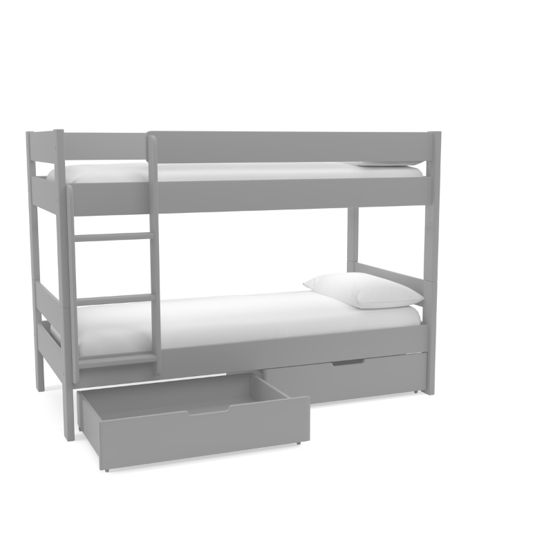 Stompa Grey Compact Bunk Bed With 2 Drawers