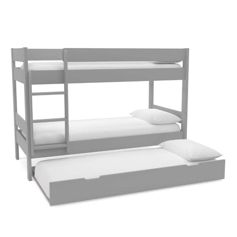 Stompa Grey Compact Bunk Bed With Open Trundle